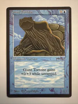 Giant Tortoise Light Variant MTG Arabian Nights Magic The Gathering Vintage 1993 - Image 1