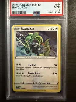 Pokemon Rayquaza McDonald's 2024 014/015 Promo Regular English PSA 9 - Image 1