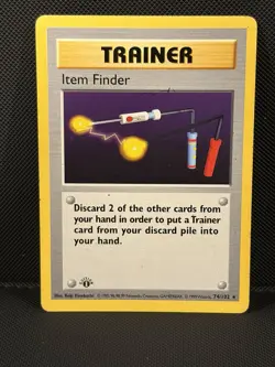 1999 Pokemon TCG Trainer Item Finder Base Set 1st Edition Shadowless - Image 1