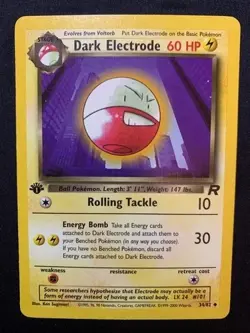 DARK ELECTRODE 1ST EDITION - 34/82 - TEAM ROCKET - POKEMON CARD - played - Image 1