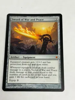Sword of War and Peace New Phyrexia MTG Magic the Gathering Near Mint - Image 1