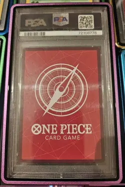 One Piece OP01-003 Monkey D Luffy Pre-Errata Alternate Art Leader PSA 10 2022 - Image 2