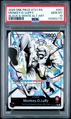 2025 ONE PIECE STARTER DECK ST21-EX GEAR 5 #001 MONKEY D. LUFFY PSA 10 - Image 1