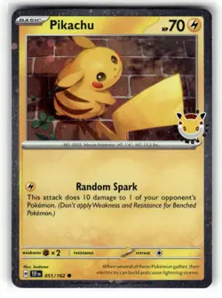 Pikachu - (Cosmo Holo) Promo Miscellaneous Cards & Products 051/162 NM - Image 1