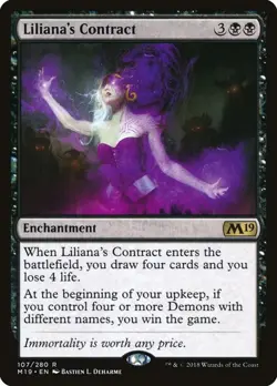MTG - Liliana's Contract - Core Set 2019 - Near Mint - Image 1