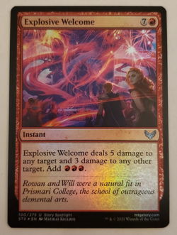 1x Explosive Welcome FOIL Strixhaven MTG Magic the Gathering NM - Image 1
