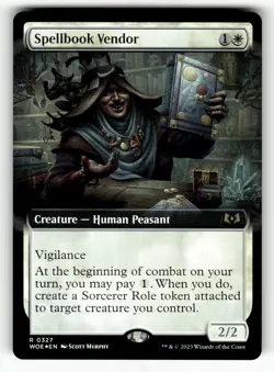 Spellbook Vendor (Extended Art) R Wilds of Eldraine 327 NM - Image 1