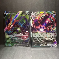 Pokemon TCG Eternatus V & VMAX Holo 2 Card Lot English SWSH044-045 LP ++ - Image 1