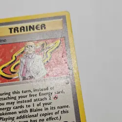 Pokemon Blaine Trainer Rare Gym Challenge 100/132 Regular MP or DMG - Image 2
