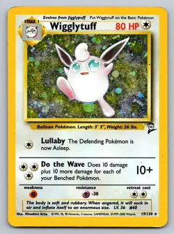 Wigglytuff - Base Set 2 - Holo - Rare - 19/130 - Pokemon - MP - Image 2