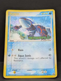 Kyogre 6/106 Emerald Reverse Holo Rare Pokemon TCG Nintendo HP+ - Image 3
