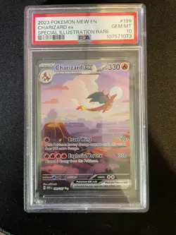 2023 POKEMON MEW EN-151 SPECIAL ILLUSTRATION RARE #199 CHARIZARD EX PSA 10 - Image 1