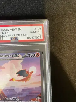 2023 POKEMON MEW EN-151 SPECIAL ILLUSTRATION RARE #199 CHARIZARD EX PSA 10 - Image 3