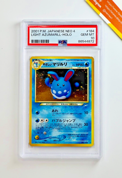Pokemon PSA 10 Light Azumarill #184 Holo Neo 4 Destiny 2001 Japanese - Image 1
