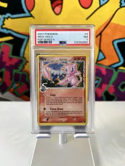 2007 Pokemon Pop Series 5 Mew- Holo PSA 7 (corrected back) - Image 1