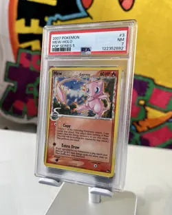 2007 Pokemon Pop Series 5 Mew- Holo PSA 7 (corrected back) - Image 2