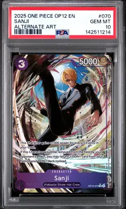 One Piece - Legacy of the Master - Sanji - OP12-070 Alt Art - PSA 10 - Image 1