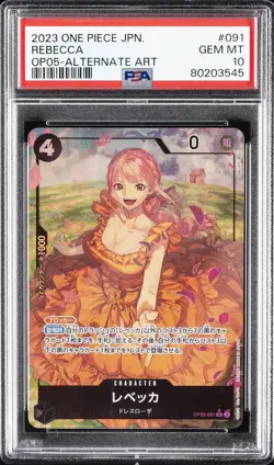 2023 ONE PIECE JPN OP05-AWAKENING OF THE NEW ERA ALTERNATE ART REBECCA PSA 10 - Image 1