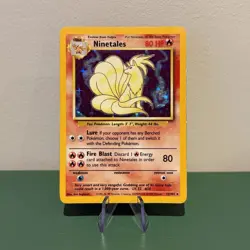 Ninetales 12/102 Pokemon Card TCG Base Set Unlimited Holo Rare - Image 1