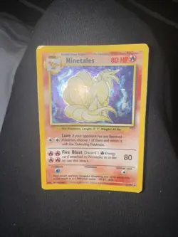 Pokemon TCG Ninetales Holo Rare Base Set Unlimited #12/102 MP - Image 1