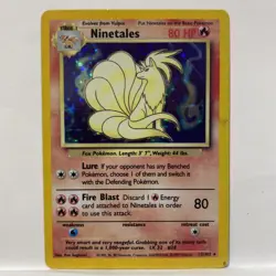 Pokemon TCG Ninetales Base Set 12/102 Holo Unlimited Holo Rare (1) - Image 1