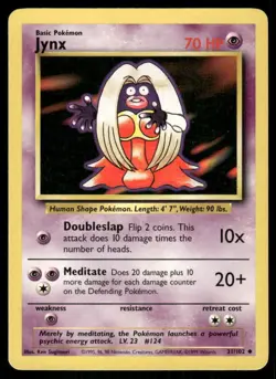 Jynx 31/102 Base Set Pokemon TCG trading card - Image 1