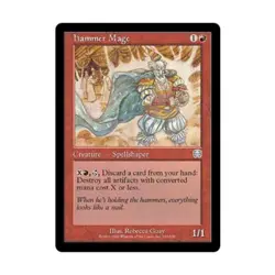 WOTC MtG Mercadian Masques Hammer Mage (U) (Foil) EX - Image 1