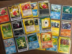 Pokemon Vintage Squirtle Eevee Lot x27 Cards Carddass Holo Promo Binder Pages - Image 1