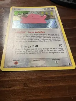 Pokemon TCG Ditto Card 4/112 FireRed & LeafGreen Holo LP - Image 4