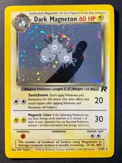 Dark Magneton 11/82 - Holo Rare Team Rocket - WOTC Pokemon Card LP - Image 1