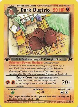 Dark Dugtrio Team Rocket Holo Rare Pokemon Card - NM - Image 1
