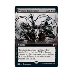 WOTC MtG Commander Legends Profane Transfusion (Extended Art) (MR) NM - Image 1