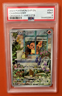 Charmander 044 Obsidian Flames ETB Promo PSA 9 2023 Pokemon Card - Image 1