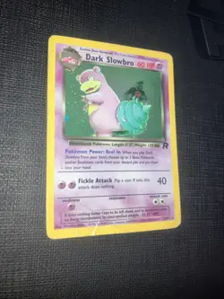 Vintage 2000 Nintendo Pokemon Dark Slowbro Team Rocket Holo Rare 12/82 SEE PIX - Image 1