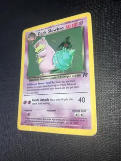 Vintage 2000 Nintendo Pokemon Dark Slowbro Team Rocket Holo Rare 12/82 SEE PIX - Image 4