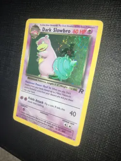 Vintage 2000 Nintendo Pokemon Dark Slowbro Team Rocket Holo Rare 12/82 SEE PIX - Image 5
