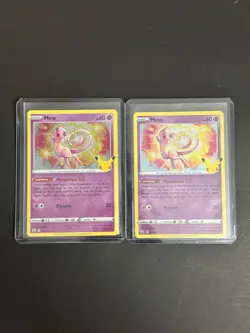 Pokemon 2021 Sword & Shield Celebrations Mew Holo 011/025 Lot of 2 Near Mint - Image 1