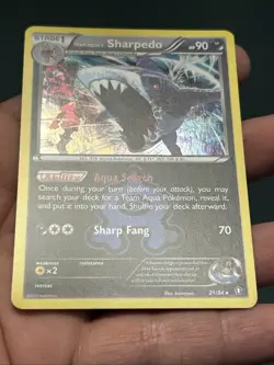 Pokemon TCG Team Aqua's Sharpedo 21/34 Holo Double Crisis 2015- NM - Image 5
