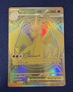 Mega Charizard Y Ex 294/217 Me: Pokemon Ascended Heroes - Gold - Ships Fast! - Image 3