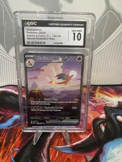 CGC 10 Charizard ex 199/165 Sv: Scarlet & Violet 151 SIR Holo (2023) - Image 1