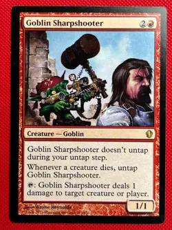 MTG Foil 1X Goblin Sharpshooter X1 Commander 2013 Magic - SP/NM - Image 1