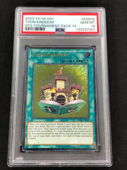 Yugioh 2020 Toon Kingdom OP14-EN002 PSA 10 Ultimate Rare - Image 1