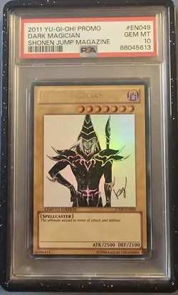 2011 YU-GI-OH! PROMO SHONEN JUMP MAGAZINE #EN049 DARK MAGICIAN PSA 10 - Image 1