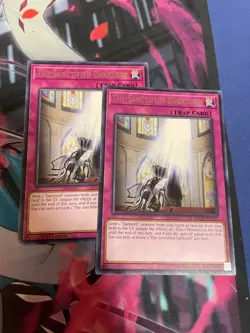 YUGIOH - THE SANCTIFIED DARKLORD X2 - RARE - FLOD - UNLIMITED - NM - Image 1
