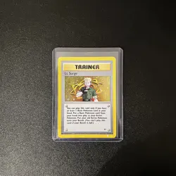 Pokemon Lt. Surge TCG Holo Trainer Card Gym Heroes 17/132 - Image 1