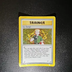 Pokemon Lt. Surge TCG Holo Trainer Card Gym Heroes 17/132 - Image 2