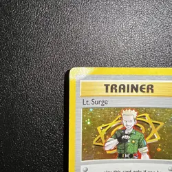 Pokemon Lt. Surge TCG Holo Trainer Card Gym Heroes 17/132 - Image 3