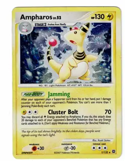 Pokemon TCG Secret Wonders Ampharos #1/132 Holo Rare Card MP - Image 3