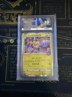 KANAZAWA'S PIKACHU 144/S-P JAPANESE PROMO ACE 10 GRADED POKEMON CARD - Image 1
