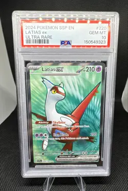 Pokemon Latias ex 220/191 Sv08: Surging Sparks Ultra Rare PSA 10 - Image 1